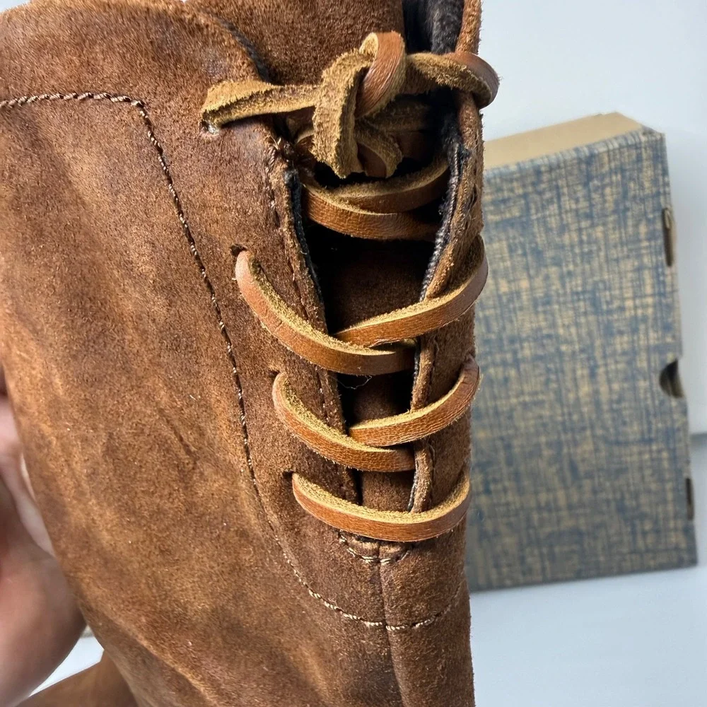 Born Hayden Rust Tobacco Distressed Leather Tall Boots BR0027026 Womens 7.5
